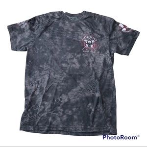 Affliction Black and Gray Short Sleeve Tee